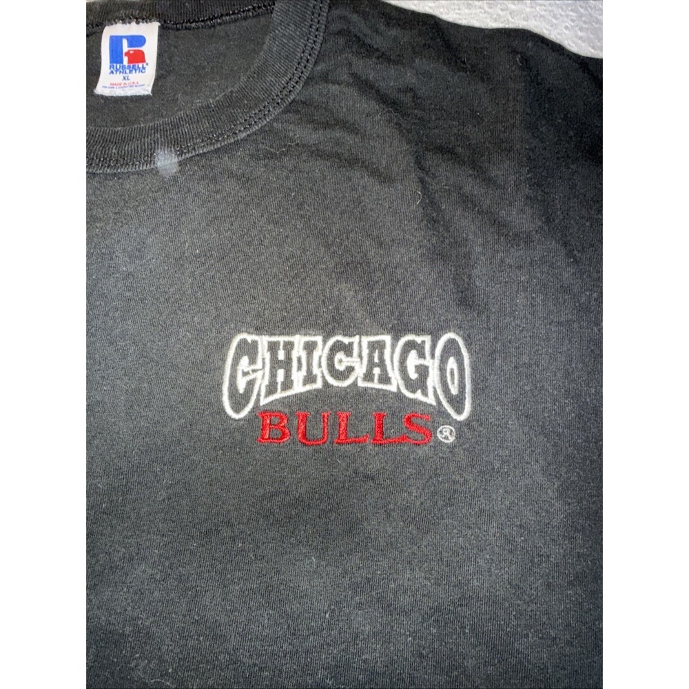 Vintage Y2K Chicago Bulls Russell Athletic‎ Embroidered Men's XL T Shirt - Picture 2 of 5